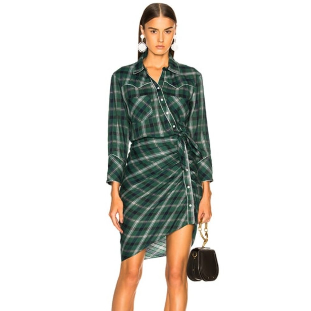 Veronica Beard Sierra Dress (Green + Silver)